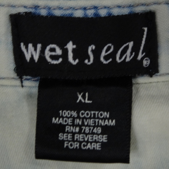Women's Western Pearl Snap Wet Seal Shirt X-Large - Picture 3 of 5